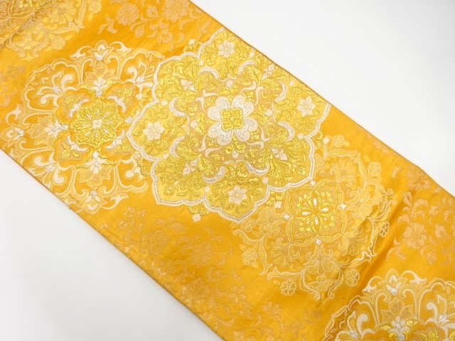 アンティーク　華紋模様織り出し袋帯（着用可）